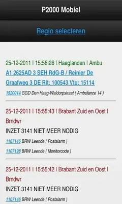 112 Meldingen (P2000) android App screenshot 1